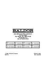 Preview for 89 page of Baldor ID15J101-ER Installation And Operating Manual