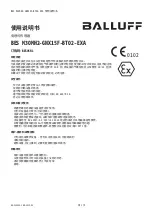 Preview for 24 page of Balluff BES M30MH2-GNX15F-BT02-EXA User Manual