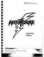 Preview for 1 page of Bally Motordome Operating Manual