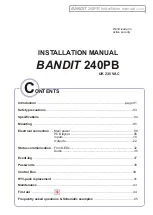 Bandit 240 PB Installation Manual preview