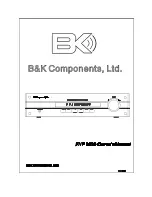 Preview for 1 page of B&K AVP 2030 Owner'S Manual