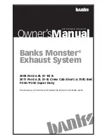 banks Monster Owner'S Manual preview