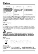 Preview for 20 page of Bartscher Aurora 22 Instruction Manual