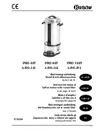 Bartscher PRO 40T Instruction Manual preview