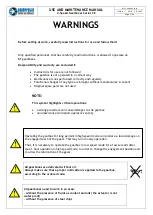 Preview for 3 page of Baruffaldi CE 11 Use And Maintenance Manual