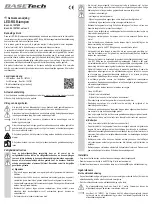 Preview for 7 page of BASETech 1507020 Operating Instructions Manual