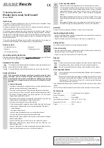 Preview for 2 page of BASETech 1563420 Operating Instructions Manual