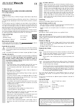 Preview for 3 page of BASETech 1563421 Operating Instructions Manual