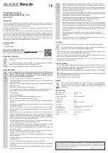 Preview for 2 page of BASETech 1890357 Operating Instructions