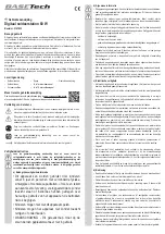 Preview for 7 page of BASETech 2147832 Operating Instructions Manual