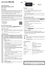 Preview for 4 page of BASETech 2266974 Operating Instructions