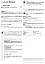 Preview for 3 page of BASETech BT-1181090 Operating Instructions