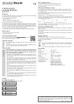 Preview for 2 page of BASETech BT-1839714 Operating Instructions