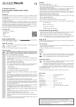 Preview for 2 page of BASETech BT-1911208 Operating Instructions