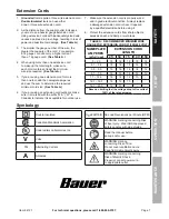 Preview for 7 page of Bauer 1695E-B Owner'S Manual & Safety Instructions