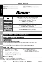 Preview for 2 page of Bauer 64483 Owner'S Manual & Safety Instructions