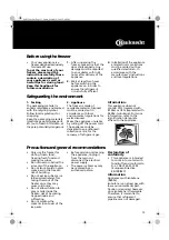 Preview for 5 page of Bauknecht GKA 2100 Instructions For Use Manual