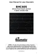 Preview for 2 page of Baumatic BHC605 Instruction Manual