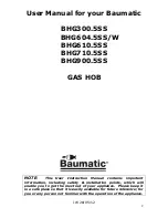 Preview for 2 page of Baumatic BHG300.5SS Instruction Manual