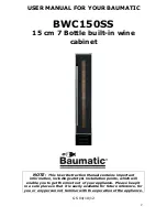 Preview for 2 page of Baumatic BWC150SS User Manual