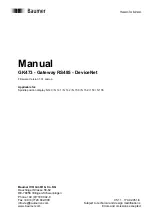 Preview for 1 page of Baumer GK473 Manual