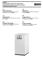 Baxi GAVINA 20 GT Operation, Cleaning And Maintenance Instructions For The User preview