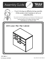 Preview for 1 page of bbf 30W Lower Piler Filer Cabinet Assembly Manual