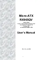 BCM Advanced Research RX965QV User Manual preview