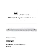 BDI AES-404 Technical Reference Manual preview