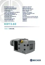 Preview for 1 page of Becker KDT 3.60 Operating Instructions Manual