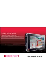 Becker TRAFFIC ASSIST Instructions For Use Manual preview