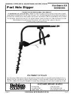 Behlen Country Post Hole Digger Operating & Maintenance Instructions preview