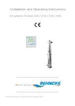 Behncke UV matic A20 User Manual preview