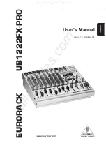 Behringer Eurorack UB1222FX-PRO User Manual preview