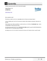 Preview for 27 page of Beko CHG7402X User Manual