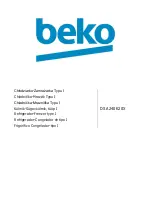 Preview for 1 page of Beko DSA240K20X Manual