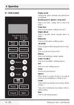 Preview for 14 page of Beko MGF23330S User Manual