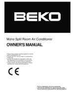 Beko Mono Split Room Air Conditioner Owner'S Manual preview