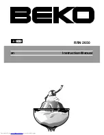 Preview for 1 page of Beko RRN 2260 Instruction Manual