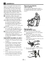 Preview for 8 page of Beko WM 6111 W Installation & Operating Instructions And Washing Guidance