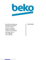 Beko WSA 29000 User Manual preview