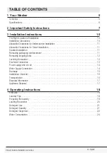 Preview for 3 page of Beko WTE7604XLW0 Owner'S Manual