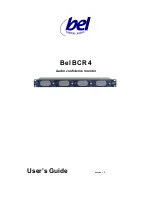 BEL BCR 4 User Manual preview