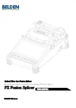 Preview for 1 page of Belden FX Fusion Splicer User Manual