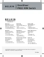 Preview for 8 page of Belkin OmniView PRO2 Rack Quick Installation Manual