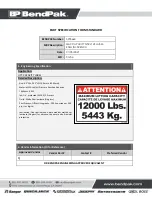 Preview for 33 page of BendPak 5175403 Service Manual