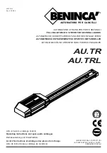 Beninca AU.TR Operating Instructions And Spare Parts Catalogue preview