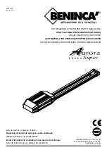 Preview for 1 page of Beninca Aurora Super Operating Instructions And Spare Parts Catalogue