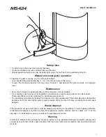 Preview for 19 page of Beninca MS424 Operating Instructions And Spare Parts Catalogue