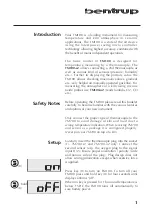 Preview for 3 page of bentrup TM 100 Operating Instructions Manual